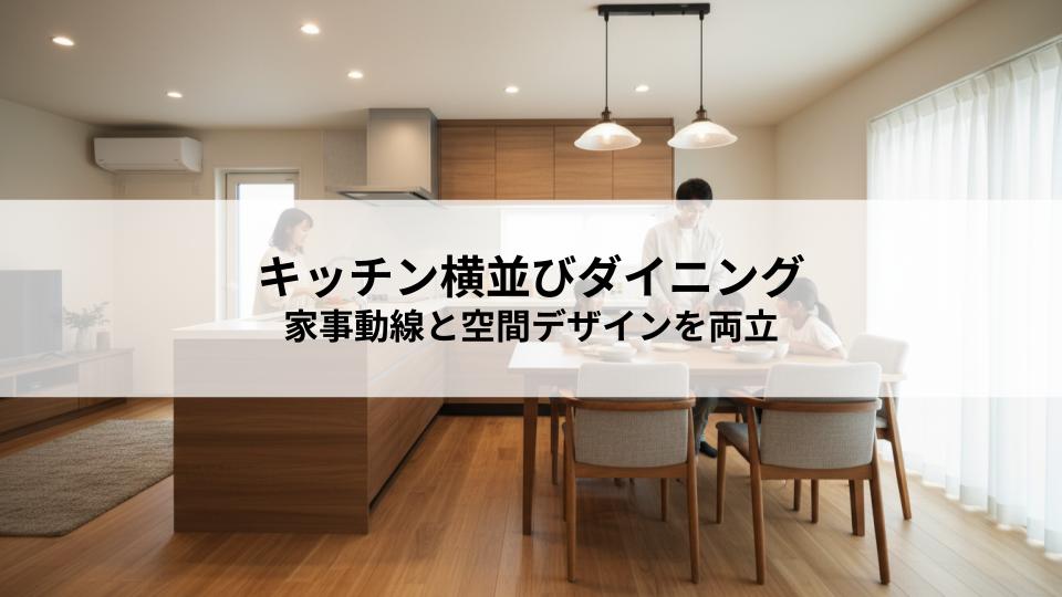 キッチン横並びダイニングレイアウトとは？家事動線と空間デザインを両立する配置