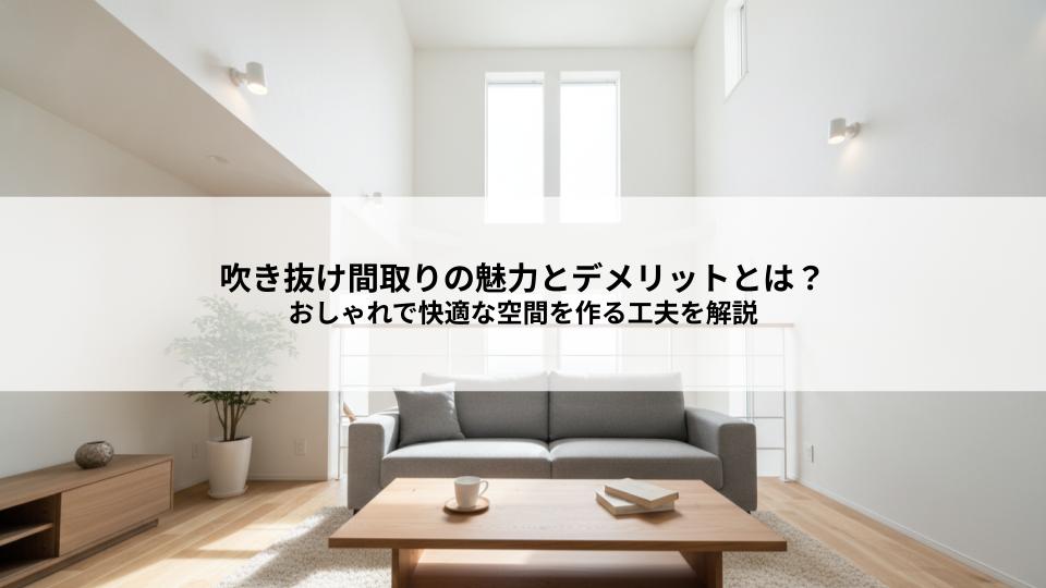 吹き抜け間取りの魅力とデメリットとは？おしゃれで快適な空間を作る工夫を解説