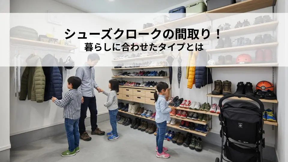 失敗しないシューズクロークの間取り！暮らしに合わせたタイプと収納のコツとは