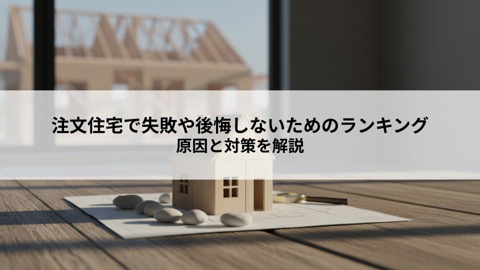 注文住宅で失敗や後悔しないためのランキングとは？原因と対策を解説
