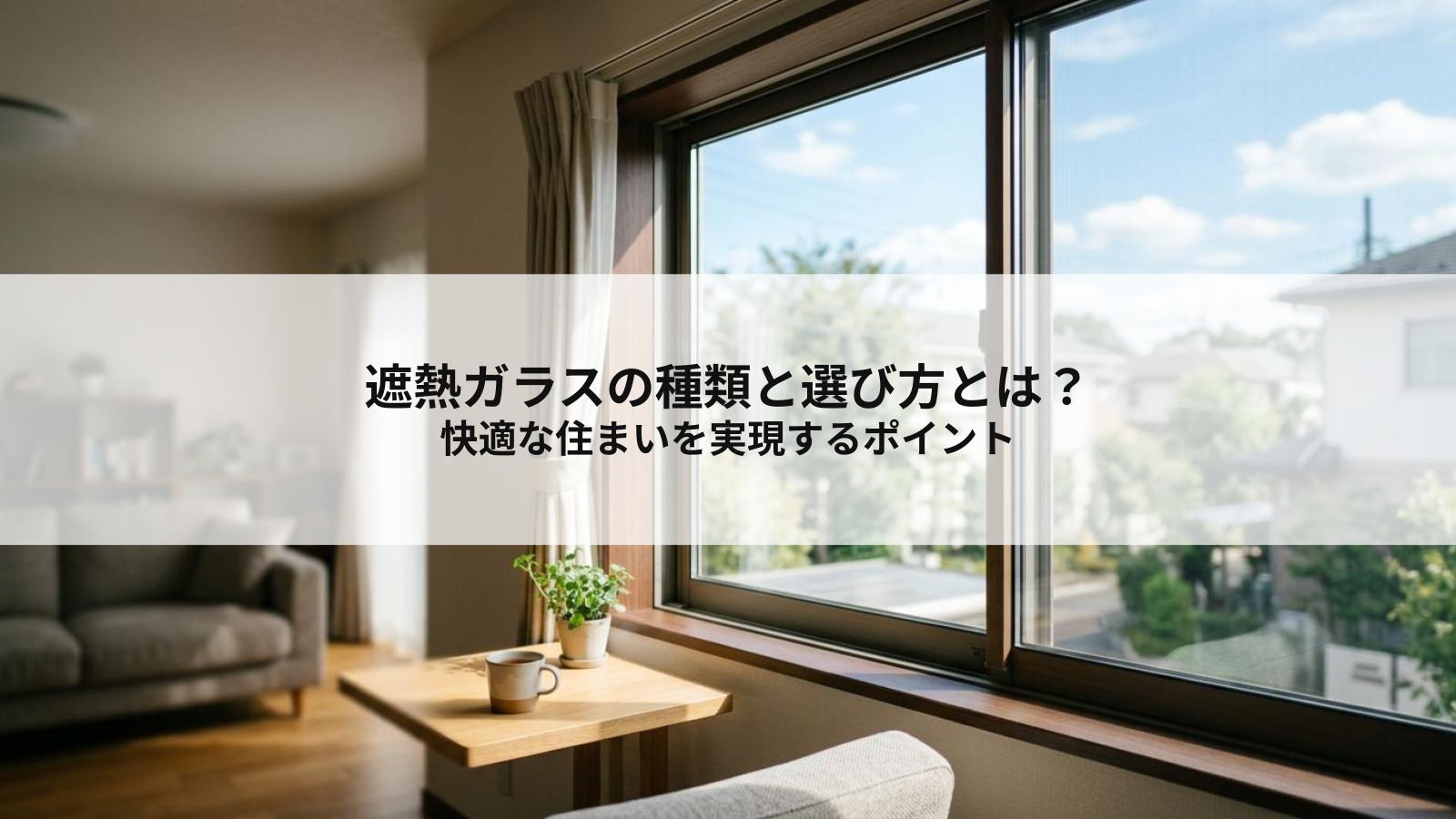 遮熱ガラスの種類と選び方とは？快適な住まいを実現するポイント
