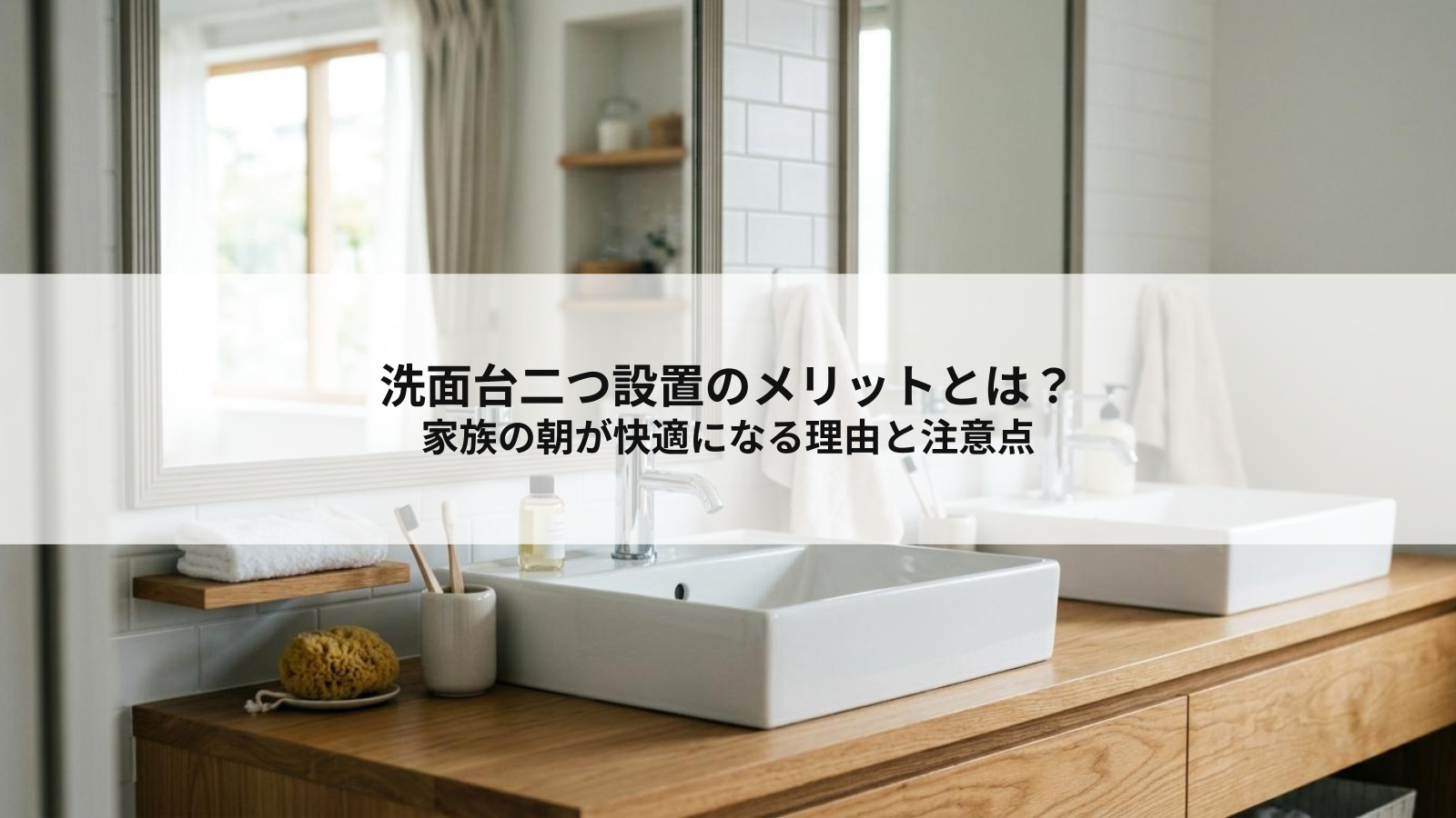 洗面台二つ設置のメリットとは？家族の朝が快適になる理由と注意点