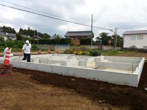 土台墨出し始まりました