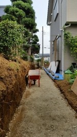 石塀基礎工事(つくば市M様邸)