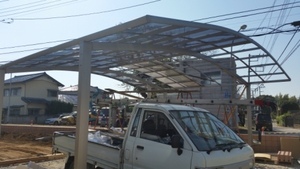 土間下地作成とカーポートの屋根(M様邸)