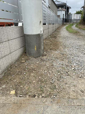 土浦市K様邸　新築工事外構工事　生コン打設前の下地作成をおこないました