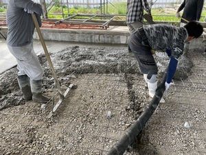 土浦市F様　土木工事　生コン下地作成　生コン打設をおこないました