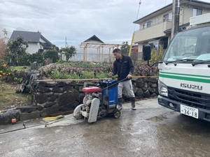 つくば市K様邸 外構工事 コンクリート斫りをおこないました