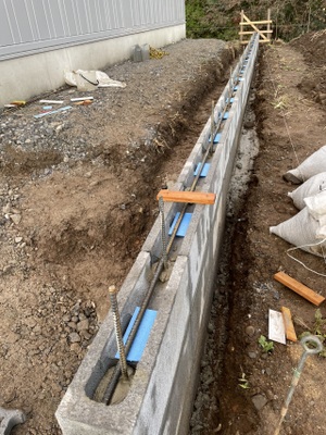 つくば市K様邸 外構工事 ブロック積みをおこないました