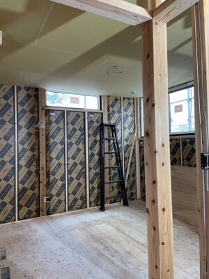 つくば市Y様邸 新築工事 大工工事 天井石膏ボード貼りをおこないました