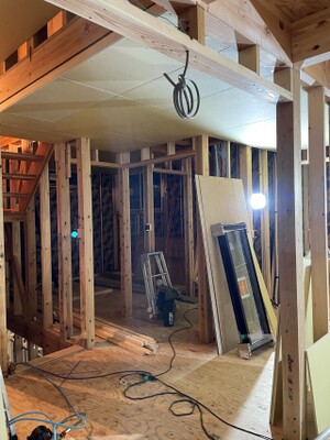 つくば市Y様邸 新築工事 大工工事 天井石膏ボード貼りをおこないました