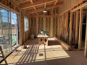 つくば市I様邸 新築工事 大工工事 1階野縁組みをおこないました